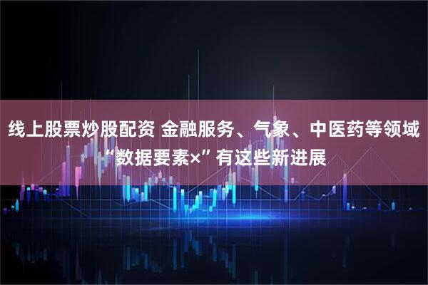 线上股票炒股配资 金融服务、气象、中医药等领域“数据要素×”有这些新进展